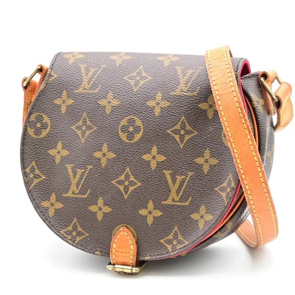 LOUIS VUITTON LV Tambourine Shoulder Bag Monogram Leather Brown M51179 18YE559 - Picture 1 of 15